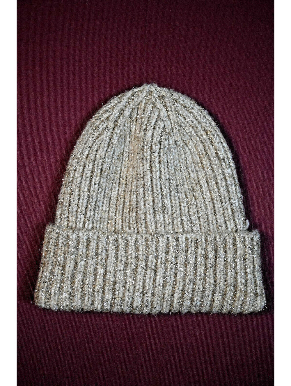 ODLD NAVY Metallic knit Beanie Hst One Size